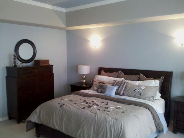 Painted master bedroom